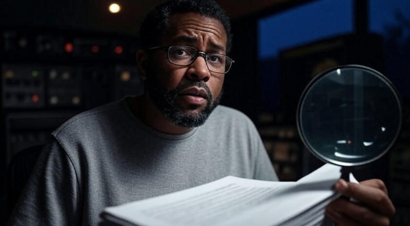 musician reviewing a contract